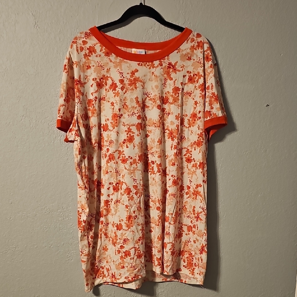 Orange and Pink Graphic Short Sleeve Tee Relaxed Fit
